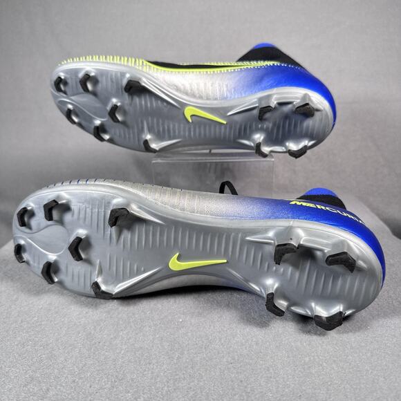 Nike Mercurial Soccer Shoes Mens Size 10 Silver Blue Ousadia Alegria 921506-407 - Picture 9 of 10